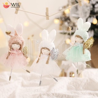 ตุ๊กตาหูกระต่ายน่ารัก สีสันสดใส สําหรับแขวนตกแต่งต้นคริสต์มาส