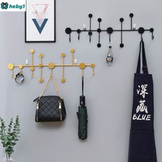 Nordic Creative Hook ห้องเสื้อผ้า Coat Rack ชั้นวางกุญแจประตูผนัง Porch แขวนผนังเจาะฟรี heby1