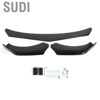 Sudi Front Lip Spoiler ABS Material 3Pcs Universal Bumper Splitter Protector Guard Body Trim Adjustable Angle 3‑S Fit for Most Car