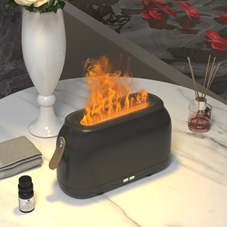 More than Home เปลวไฟน้ำมันDiffuser USB Powered Ultrasonic Low Noise Flame Aroma Humidifierสำหรับห้องนอนหน้าแรกห้องนั่งเล่น