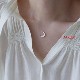 Daron สร้อยคอ จี้พระจันทร์เสี้ยว ออกแบบเก๋ บุคลิกภาพ มองไม่เห็น สายการประมง ผู้หญิง สร้อยคอ คอ เปลือกหอยธรรมชาติ พระจันทร์เสี้ยว สไตล์เกาหลี สร้อยคอ