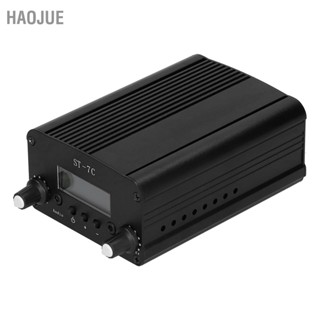 HaoJue เครื่องส่งสัญญาณออกอากาศ SelfSet วิทยุ FM สถานีสเตอริโอพร้อมหน้าจอ LCD US Plug 100240V 1/7W