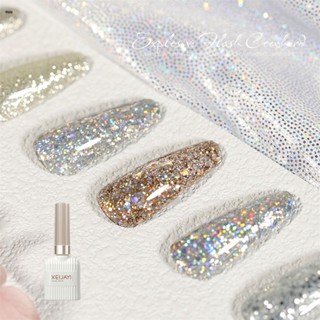 Xeijayi ฤดูร้อนระเบิด Cowherd Sequins เลเซอร์เล็บกาวยอดนิยม Super Flash Broken Diamond กาวเล็บ Shop พิเศษ nuuo