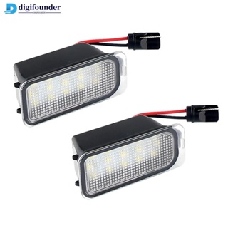 Digifounder ไฟสัญญาณ LED 12V สีขาว สําหรับติดป้ายทะเบียนรถยนต์ Ford KUGA S MAX MONDEO MK4 MK5 MK2 FIESTA 2008-2019 FOCUS O9U5 2 ชิ้น