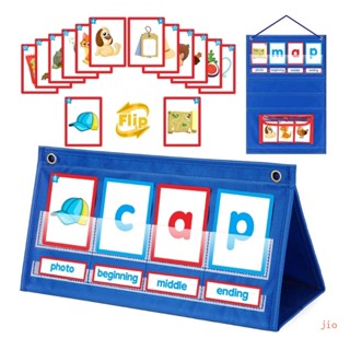 Jio ชุดการ์ดเต็นท์ CVC คําศัพท์ Phonics ของเล่นเสริมการเรียนรู้ สําหรับเด็กอนุบาล