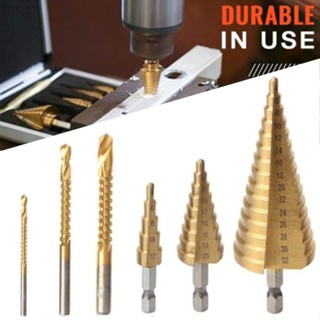 New 6pcs High-Speed Reaming Pagoda Sawtooth Set Step Drill Bits Saw Drill Set