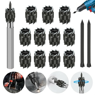 14pcs 3/8" Spot Weld Double Sided Cutter Remover HSS Drill Bit Welder Cut Tool