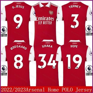 เสื้อโปโลแขนสั้น ลายทีมชาติฟุตบอล Arsenal NP2 2022-2023 Pepe Jesus Xhaka Tierney Degaard พลัสไซซ์ สําหรับผู้ชาย และผู้หญิง PN2