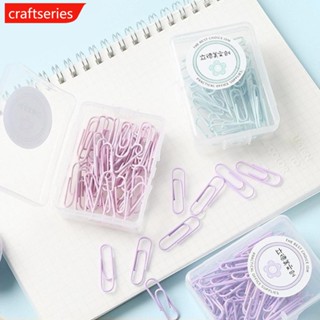 Craftseries คลิปหนีบกระดาษ โลหะ หลากสี ยาว 28 มม. 50 มม. 1 กล่อง U9W4