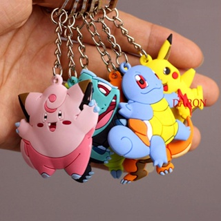 Daron พวงกุญแจโปเกม่อน Jigglypuff Bulbasaur Charmander Pikachu ของเล่นสําหรับเด็ก