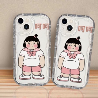 ใหม่ เคสโทรศัพท์มือถือแบบนิ่ม กันกระแทก ลายการ์ตูนเด็กผู้หญิงอ้วน สไตล์คู่รัก สําหรับ OPPO Reno8T Reno8 Reno7pro reno6 7z Reno5 R17 A53 A9 2020 4Z 5G F11 A31 A15 A3S A78 A77