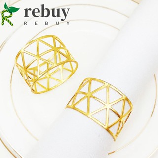 Rebuy แหวนรัดผ้าเช็ดปาก สวยหรู เครื่องประดับแฟชั่น ปาร์ตี้ จัดเลี้ยง ตกแต่งโต๊ะ โรงแรม ผ้าเช็ดปาก หัวเข็มขัด