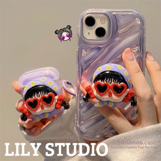 เคสโทรศัพท์มือถือ ลายแว่นตากันแดด เด็กผู้หญิง พร้อมขาตั้ง สําหรับ IPhone 14 13 12 11 X XS XR XS Max IPhone 7 8 Plus