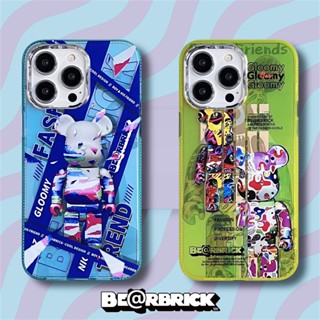 เคสโทรศัพท์มือถือ เรืองแสง ลายหมีเลเซอร์ สําหรับ iPhone 14 pro max 13 12 11 pro max