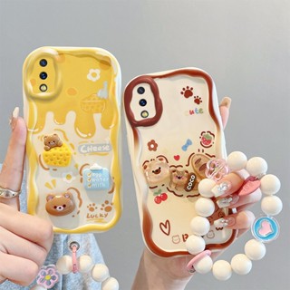 เคสโทรศัพท์มือถือ ลายตุ๊กตา 3D สีครีม สําหรับ samsung a02 samsung m02