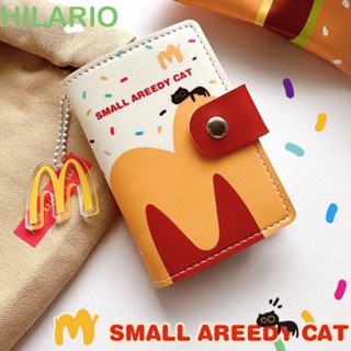 Hilario McDonalds กระเป๋าใส่บัตร ใส่บัตรธนาคาร กระเป๋าคลัทช์ ใบสั้น หนัง PU ใส่เหรียญได้ กลางแจ้ง