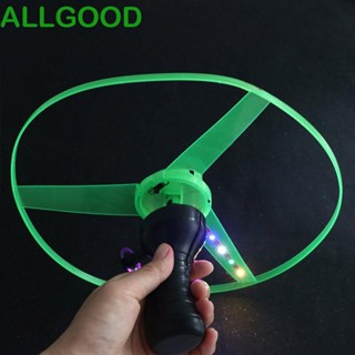 Allgoods ของเล่นใบพัดบิน UFO มีไฟ Led สุ่มสี สําหรับแม่ และลูก