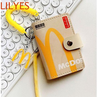 Lilyescub McDonalds กระเป๋าคลัทช์ ใบสั้น หนัง PU ลายการ์ตูน สไตล์เกาหลี สําหรับผู้หญิง