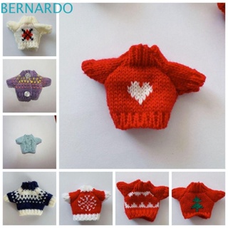 Bernardo Bjd เสื้อกันหนาวตุ๊กตาน่ารัก สไตล์คริสต์มาส 10 ซม. สีขาว แดง เขียว สําหรับตุ๊กตา 16 ซม. 17 ซม.