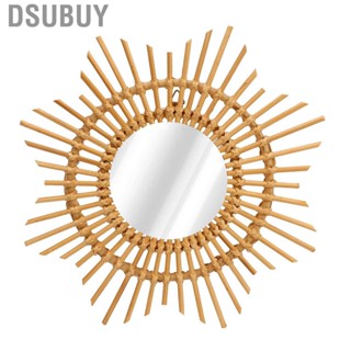 Dsubuy Wall Decor Rattan Mirror Star Shape Unique Simple Handwoven US