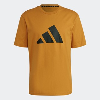 adidas ไลฟ์สไตล์ เสื้อยืดพิมพ์ลายโลโก้ adidas Sportswear Future Icons ผู้ชาย สีส้ม H39750