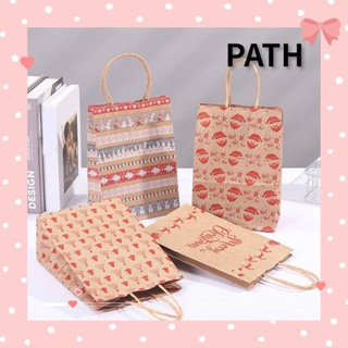 Path ถุงกระดาษใส่อาหาร ลายเกล็ดหิมะ คริสต์มาส DIY 5 ชิ้น