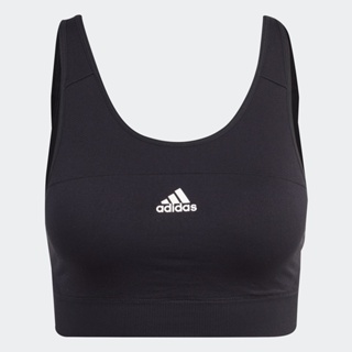 adidas เทรนนิง สปอร์ตบราซัพพอร์ตระดับปานกลาง AEROKNIT ผู้หญิง สีดำ HS7239