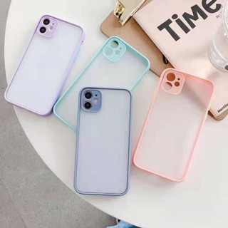 เคสโทรศัพท์มือถือ PC แข็ง ซิลิโคนใส ผิวด้าน หรูหรา สําหรับ iPhone 13 mini Pro Max 14