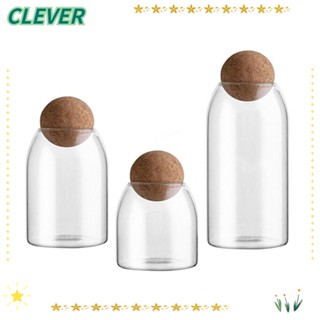 Clever โหลแก้วเก็บอาหาร น้ําตาล ชา กาแฟ พร้อมจุกปิด