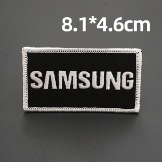 SAMSUNG 【Customized 】แผ่นแพทช์เวลโคร ปักลายสัญลักษณ์ 3D สําหรับตกแต่งเสื้อแจ็กเก็ตยีน กระเป๋าเป้สะพายหลัง