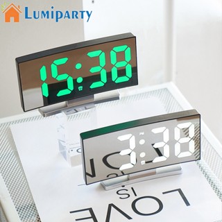 Lumiparty นาฬิกาปลุกดิจิทัล Led หน้าจอโค้ง ขนาดใหญ่ พร้อมฟังก์ชั่นปิดหน่วยความจํา