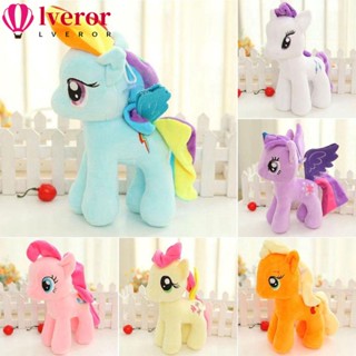 Lveror ตุ๊กตาการ์ตูนอนิเมะ My Little Pony PP ผ้าฝ้าย ขนาด 25 ซม.