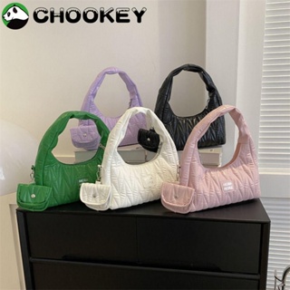 Chookey กระเป๋าถือ กระเป๋าสะพายไหล่ หนัง Pu ทรงโท้ท จุของได้เยอะ สีพื้น แฟชั่นสําหรับสตรี