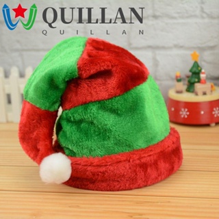 Quillan หมวกบีนนี่ ผ้ากํามะหยี่ ลายกวาง ซานตาคลอส คริสต์มาส น่ารัก สําหรับผู้ชาย ผู้หญิง