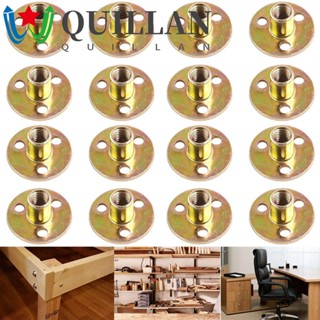 Quillan น็อตที พร้อมฐานกลม ชุบสังกะสี 10 ชิ้น สําหรับงานไม้ เฟอร์นิเจอร์