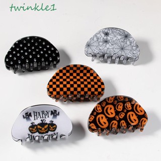 Twinkle1 กิ๊บติดผม กันลื่น ลายฟักทองผี ฮาโลวีน แฟชั่น สําหรับผู้หญิง