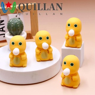 Quillan ตุ๊กตามังกรนม มังกรนวด มังกรนม PU นุ่ม ไดโนเสาร์สีเหลือง ยืดหยุ่น เด้งกลับช้า ของขวัญเด็ก