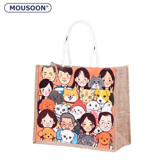 Mousoon กระเป๋าถือ กระสอบ ขนาดใหญ่ จุของได้เยอะ สไตล์วินเทจ สําหรับผู้หญิง
