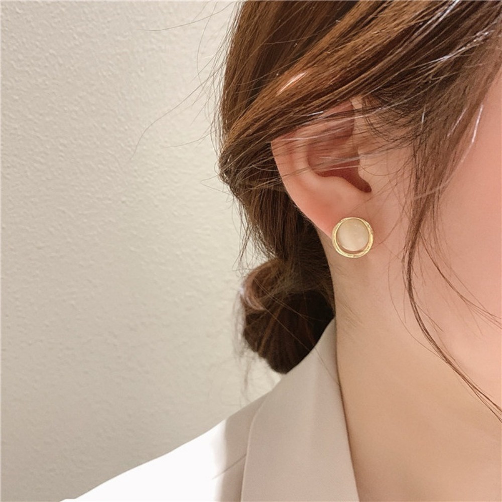 A HELLO GIRL ต่างหูเข็มเงิน 925 ประดับเพชร เพทาย ปรับได้ สไตล์เกาหลี สําหรับผู้หญิง - รูปที่ 3