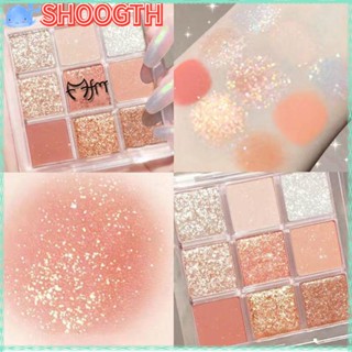 Shoogth พาเลทอายแชโดว์ 9 สี อะคริลิคใส สําหรับแต่งหน้า