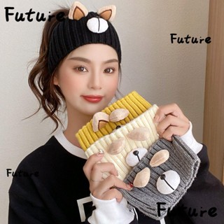 Future ที่คาดผม ผ้าถัก แฮนด์เมด รูปหูหมี สําหรับผู้หญิง