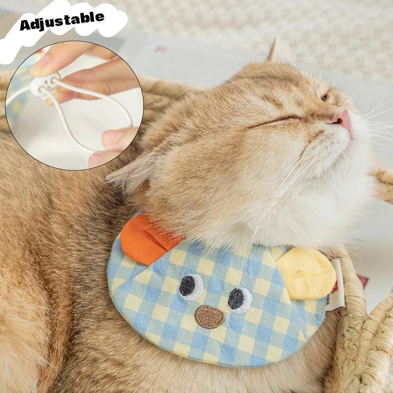 ผ้าพันคอ ผ้ากันเปื้อน ทรงสามเหลี่ยม อุปกรณ์เสริม สําหรับสัตว์เลี้ยง สุนัข แมว - รูปที่ 3