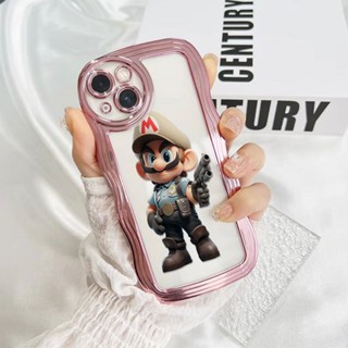 เคสโทรศัพท์มือถือ แบบใส บางพิเศษ กันกระแทก ลายการ์ตูนมาริโอ้ หรูหรา สําหรับ OPPO Realme C11 C15 C31 C35 Realme Narzo 50A Prime