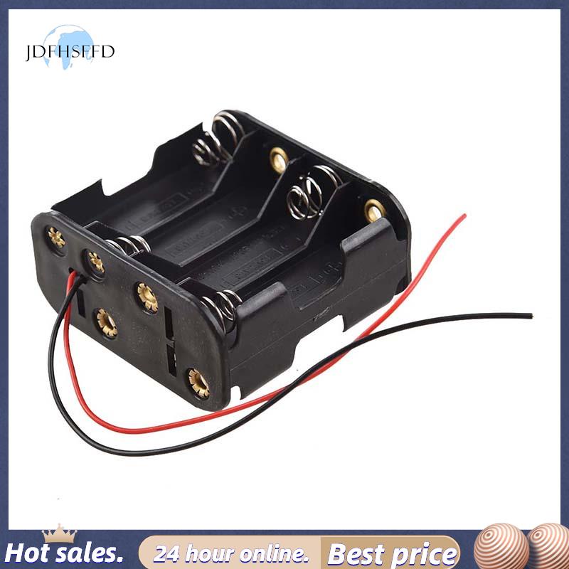 jdfhsffd8pcs Aa Cells Battery (12v) Clip Holder Box Case Black