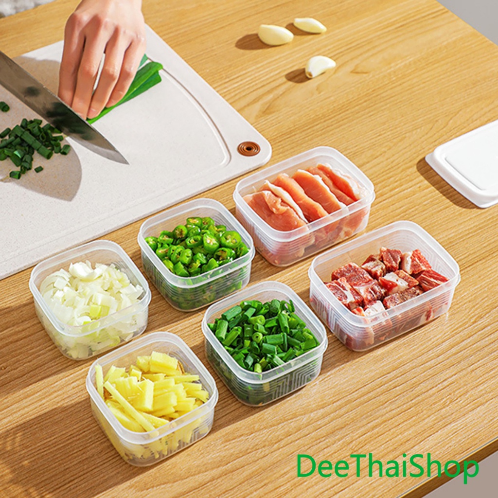 DeeThai กล่องเก็บของในตู้เย็น ถนอมอาหาร พลาสติก กล่องพลาสติก Storage box