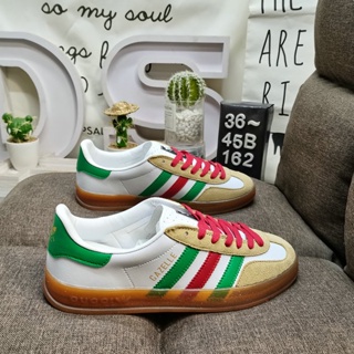 Ad Originals Gazelle "Esquisite Gucci" รองเท้ากีฬาลําลอง ข้อสั้น เข้ากับทุกชุด สไตล์เรโทร