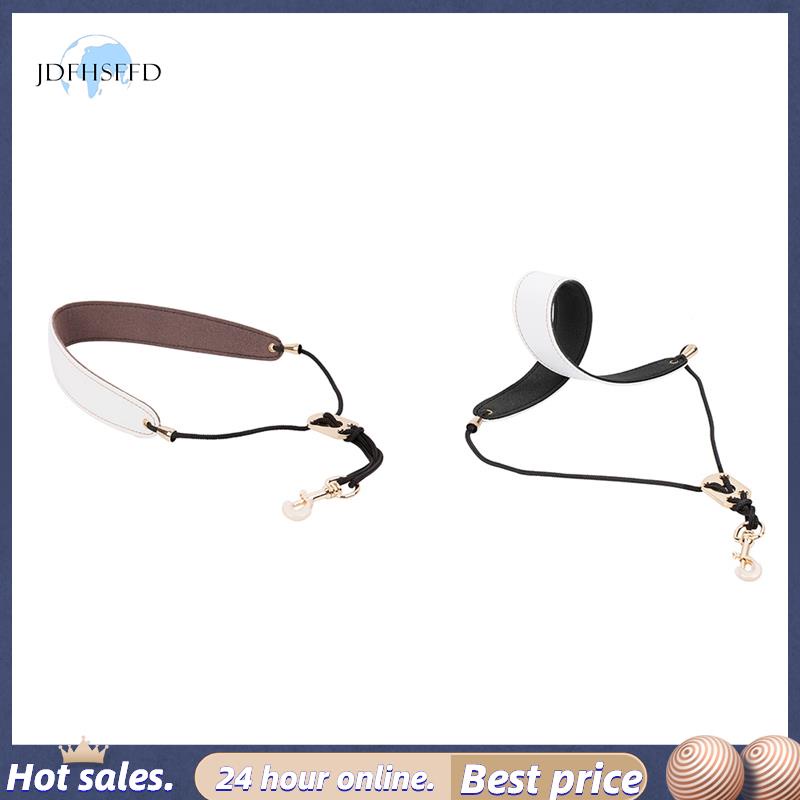 jdfhsffdSaxophone Neck Strap, Alto Sax Neck Strap, Clarinet Neck Strap หนังสีขาว