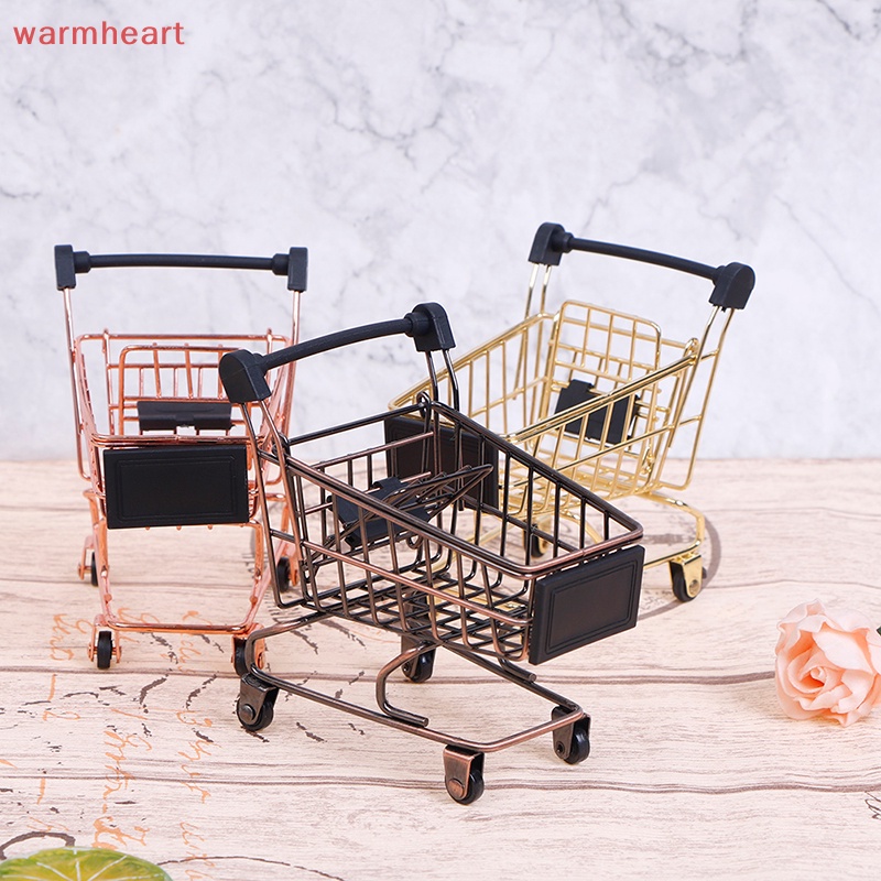 (warmheart) รถเข็นชอปปิ้ง ขนาดเล็ก สําหรับบ้าน ออฟฟิศ ของจิปาถะ