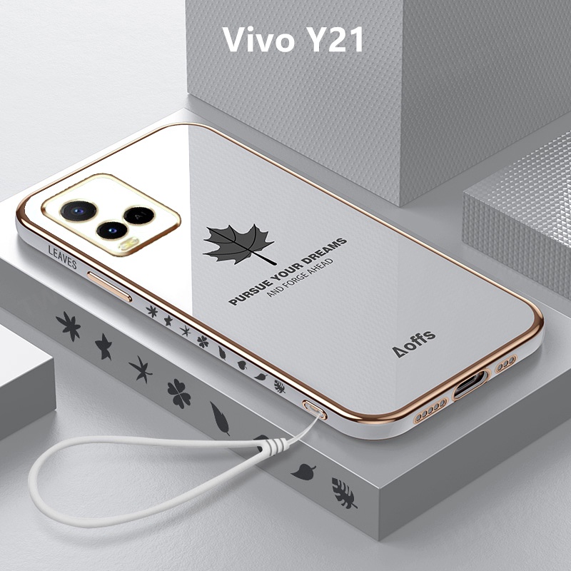 เคส Vivo Y21 case ลายใบเมเปิ้ล TPU แบบนิ่ม เคสมือถือ เคสโทรศัพท์ Vivo Y21s Y21t