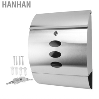 Hanhan Post Box  Stainless Steel Mailbox Wall Mounted High Hardness Large  for Home